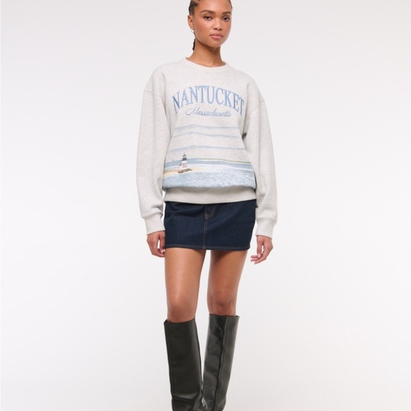 Abercrombie and Fitch Nantucket east coast vintage Sunday crew sweatshirt - Picture 6 of 7